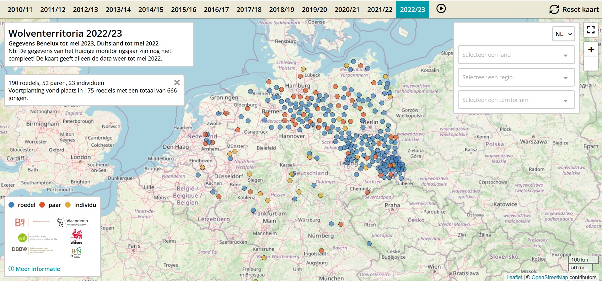Wolvenkaart: waar zitten de wolven precies in en rondom Nederland?