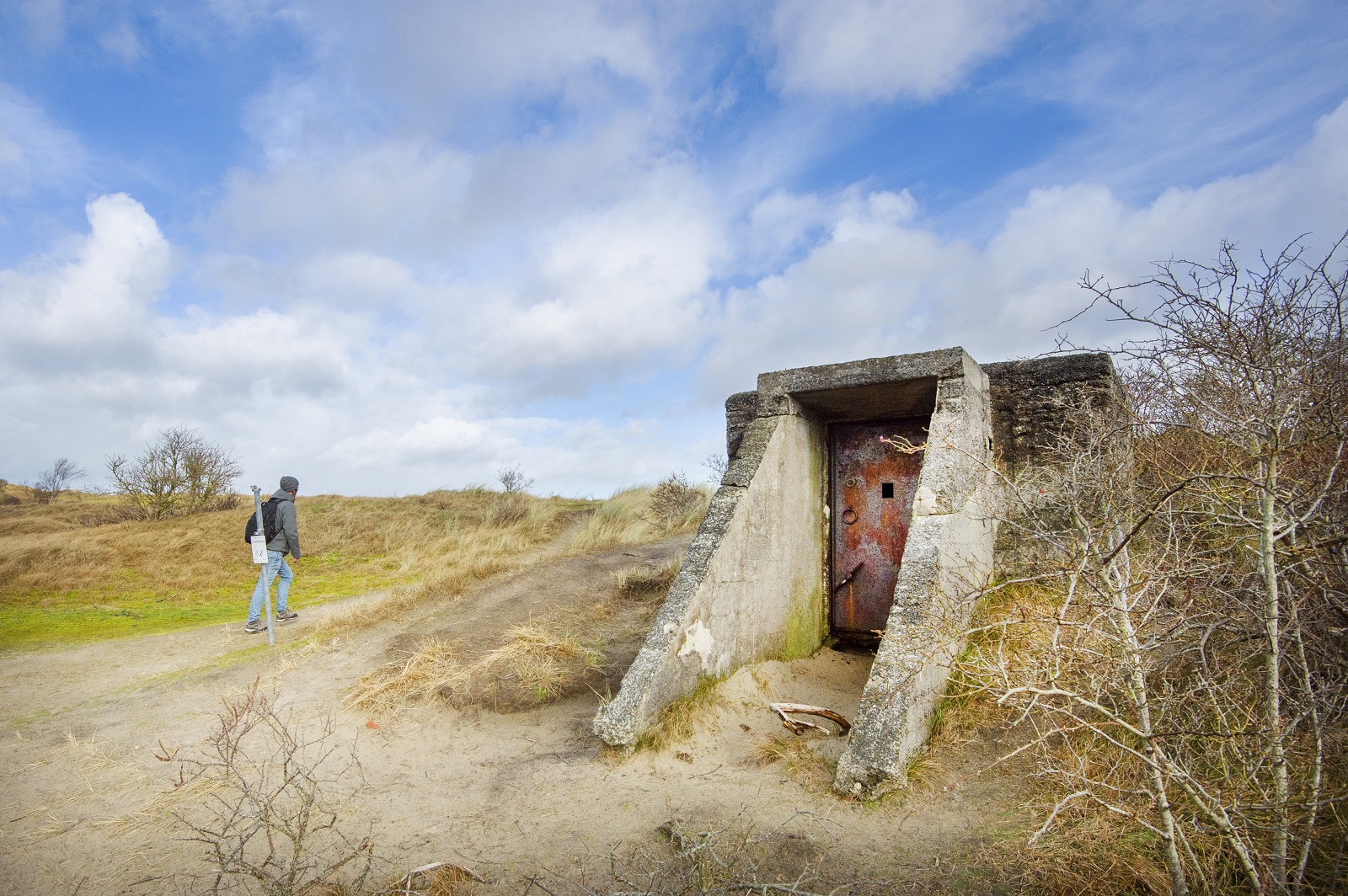 Resten van een bunker op Borkum