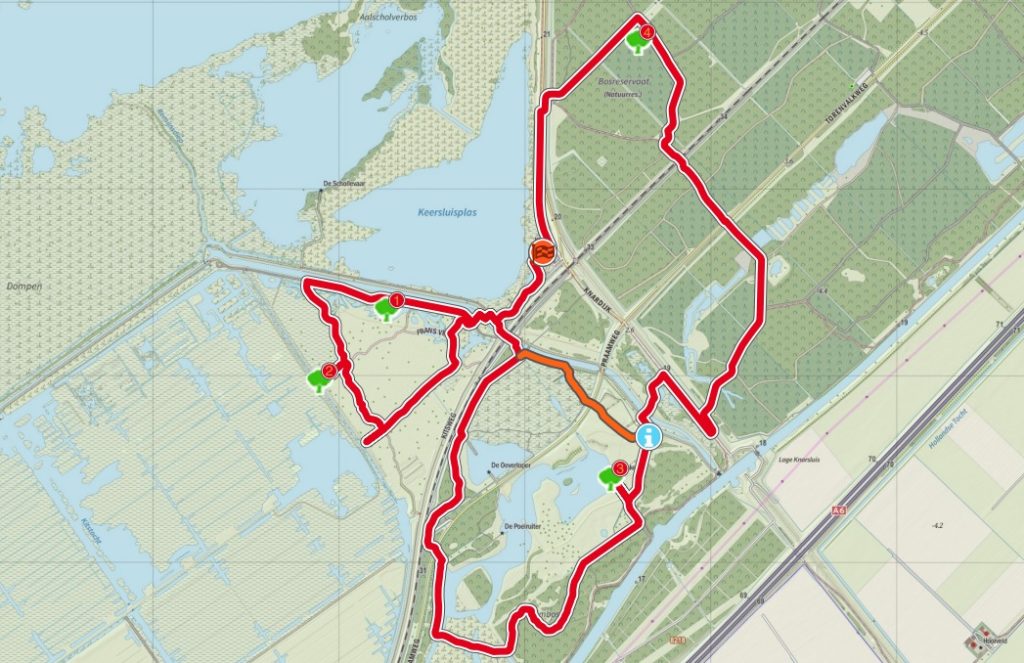 Wandelroute Oostvaardersplassen bij Lelystad
