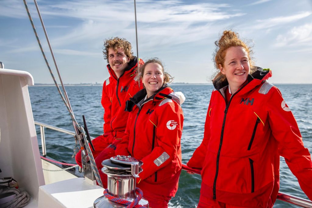 Sea Rangers Marius Molenaar, Elise Chalcraft en Christa van Oorschot