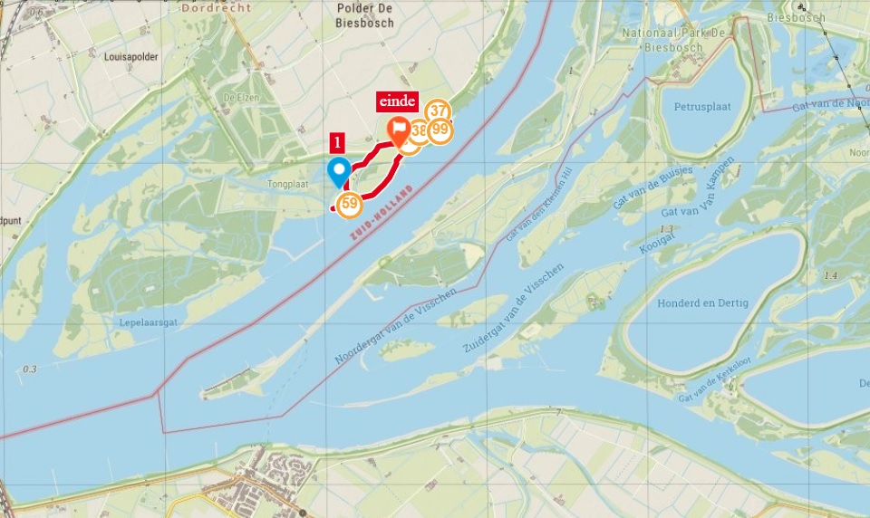 route dordtse biesbosch