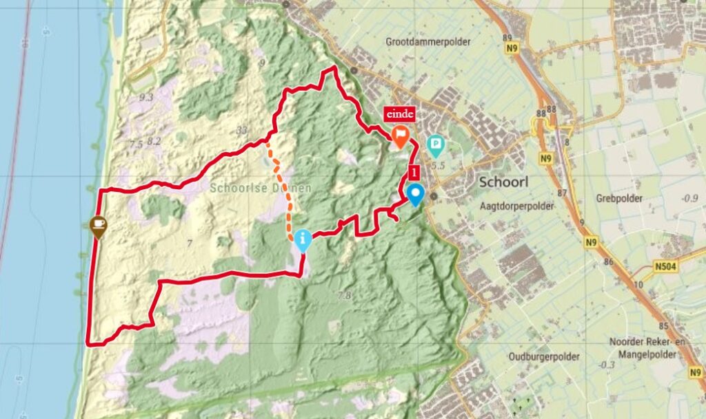 wandelroute schoorlse duinen