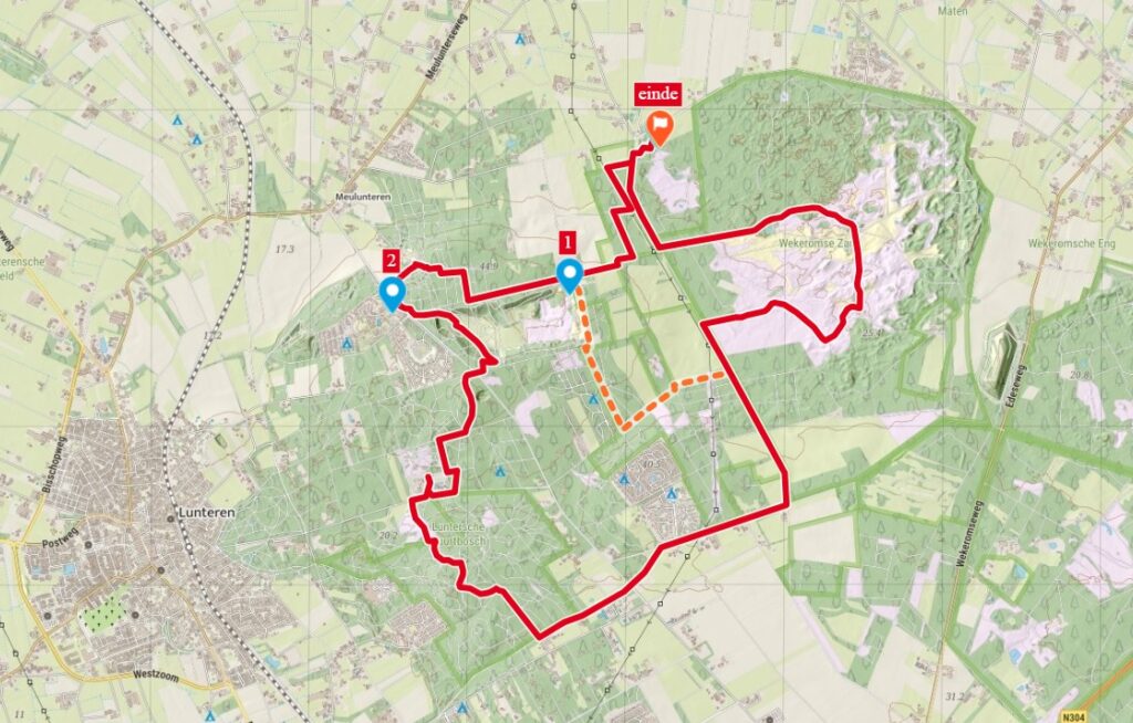 wandelkaart wekeromse zand