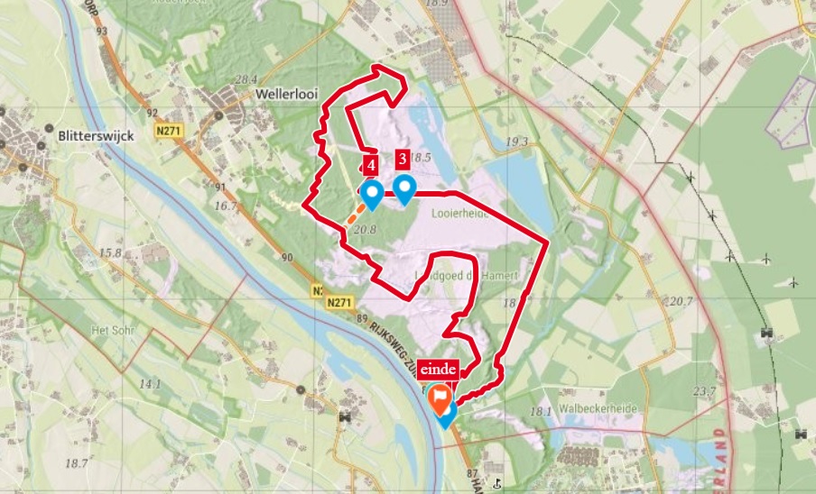 Kaart landgoed de hamert