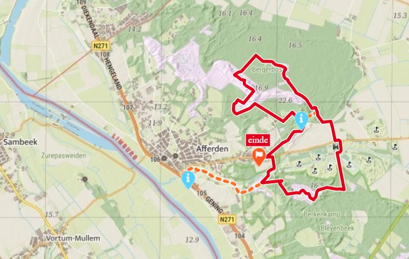 Wandelkaart Afferden