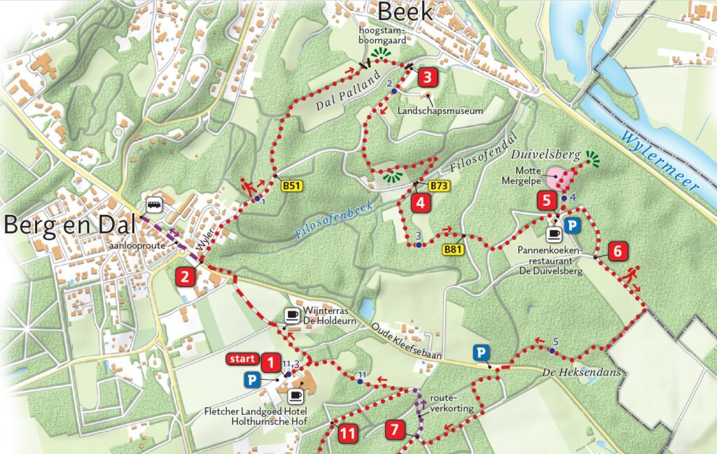 Routekaart wandeling Duivelsberg
