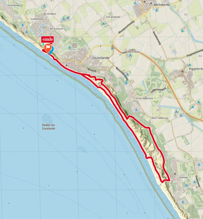 Wandelkaart Zoutelande